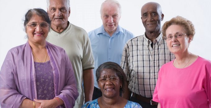 Group of senior citizens smiling after visit at Agape Dental Clinic